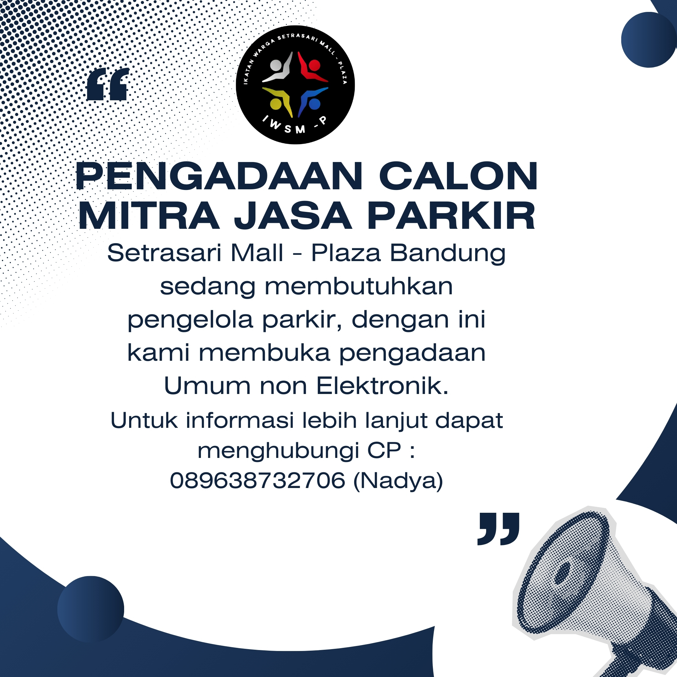 Pengadaan Calon Jasa Mitra Parkir